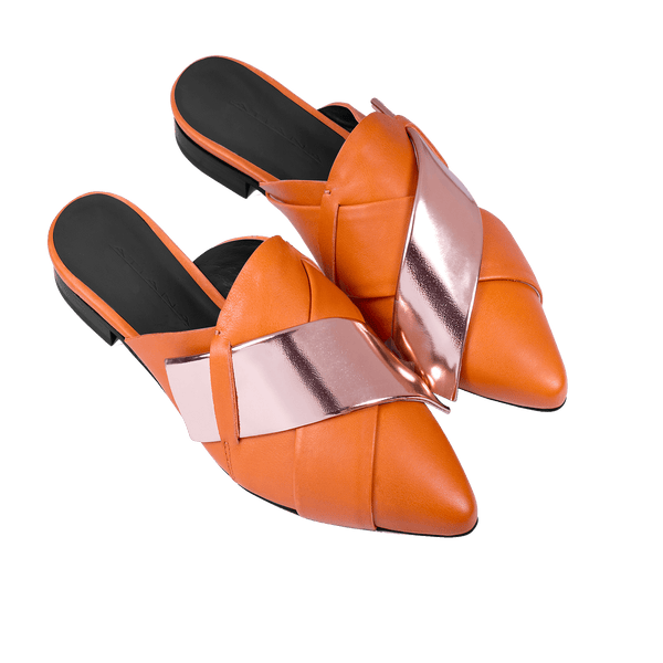 Origami Slipper in Terracotta