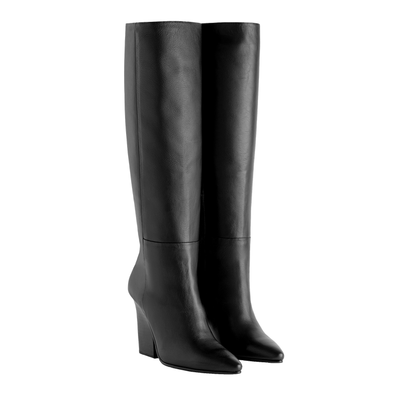Knee high boots leather 2025 sale